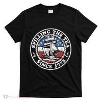 Spilling The Tea Since 1773 Funny US History Teacher Boston T-Shirt thumb 0