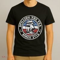 Spilling The Tea Since 1773 Funny US History Teacher Boston T-Shirt thumb 3