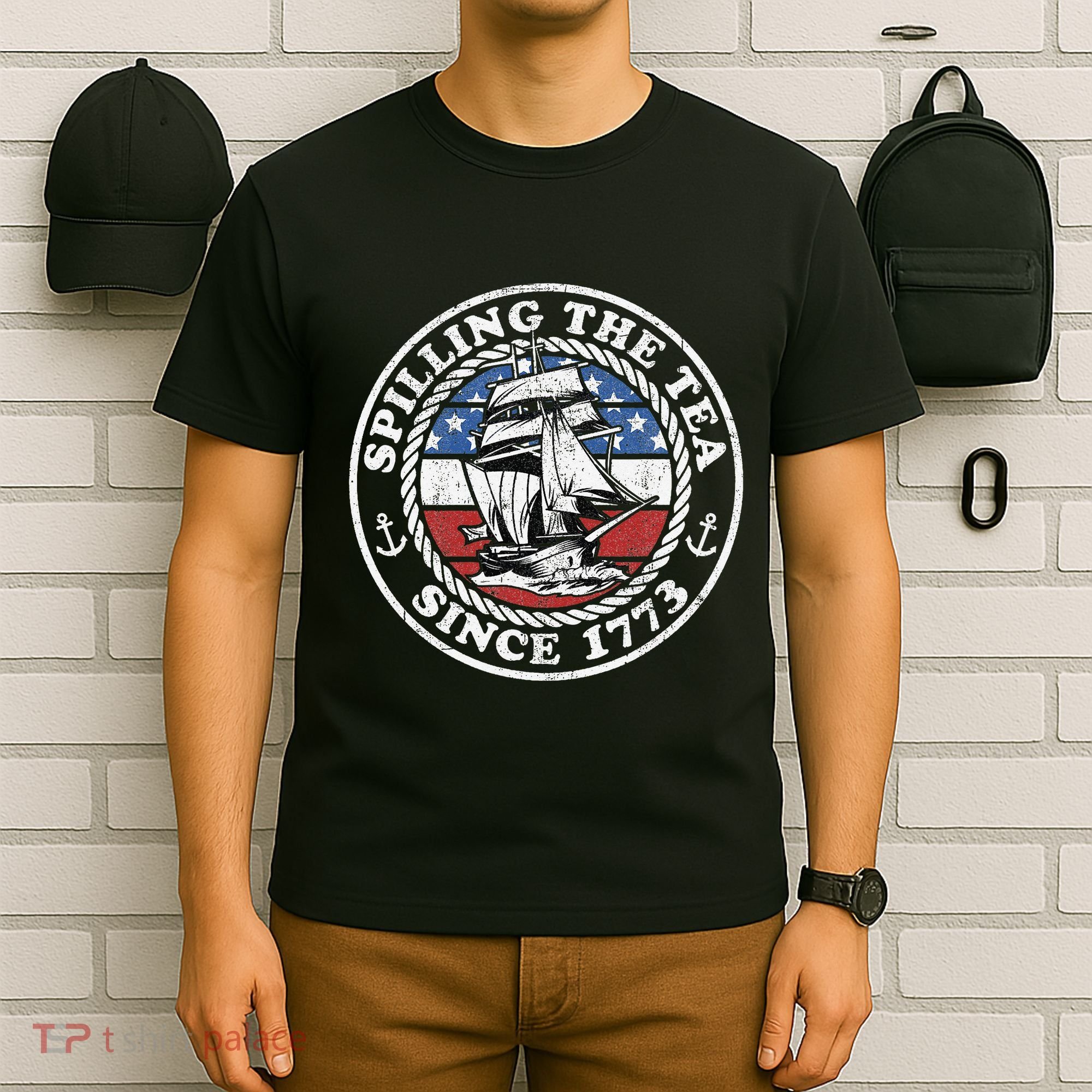 Spilling The Tea Since 1773 Funny US History Teacher Boston T-Shirt