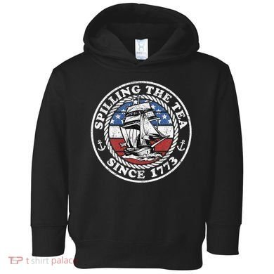 Spilling The Tea Since 1773 Funny US History Teacher Boston Toddler Hoodie