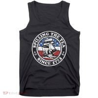 Spilling The Tea Since 1773 Funny US History Teacher Boston Tank Top thumb 0