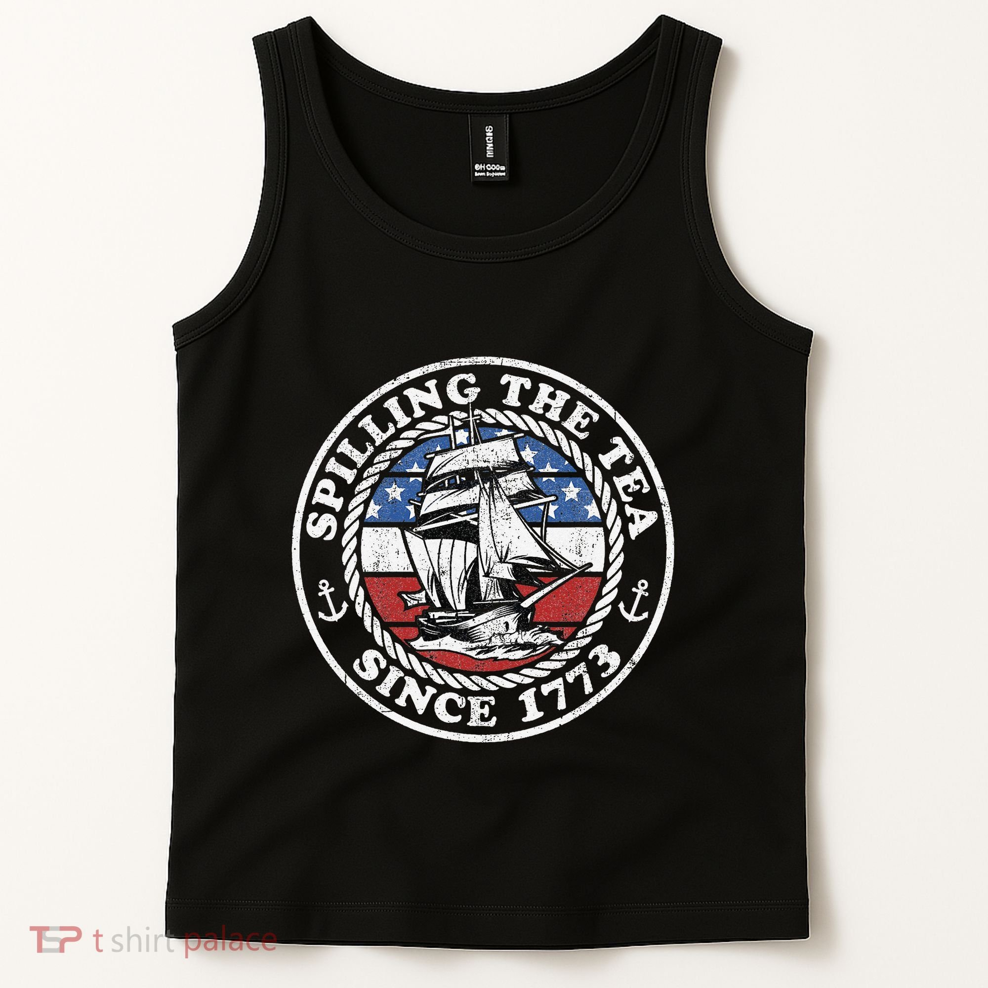 Spilling The Tea Since 1773 Funny US History Teacher Boston Tank Top
