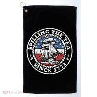 Spilling The Tea Since 1773 Funny US History Teacher Boston Golf Towel thumb 0