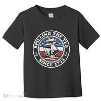Spilling The Tea Since 1773 Funny US History Teacher Boston Toddler T-Shirt thumb 0
