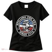 Spilling The Tea Since 1773 Funny US History Teacher Boston Women's T-Shirt thumb 0