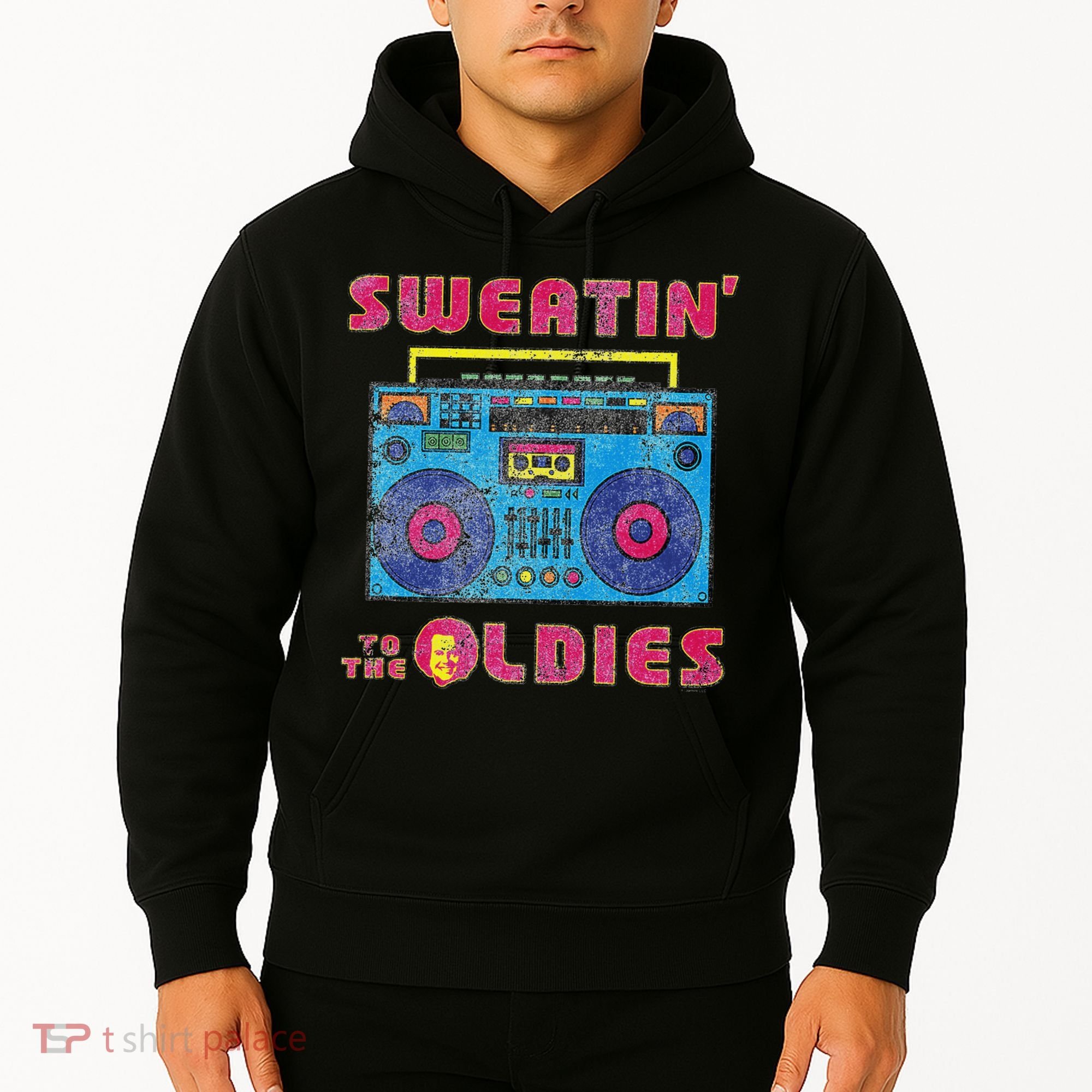 Sweatin To The Oldies Retro Boombox Hoodie