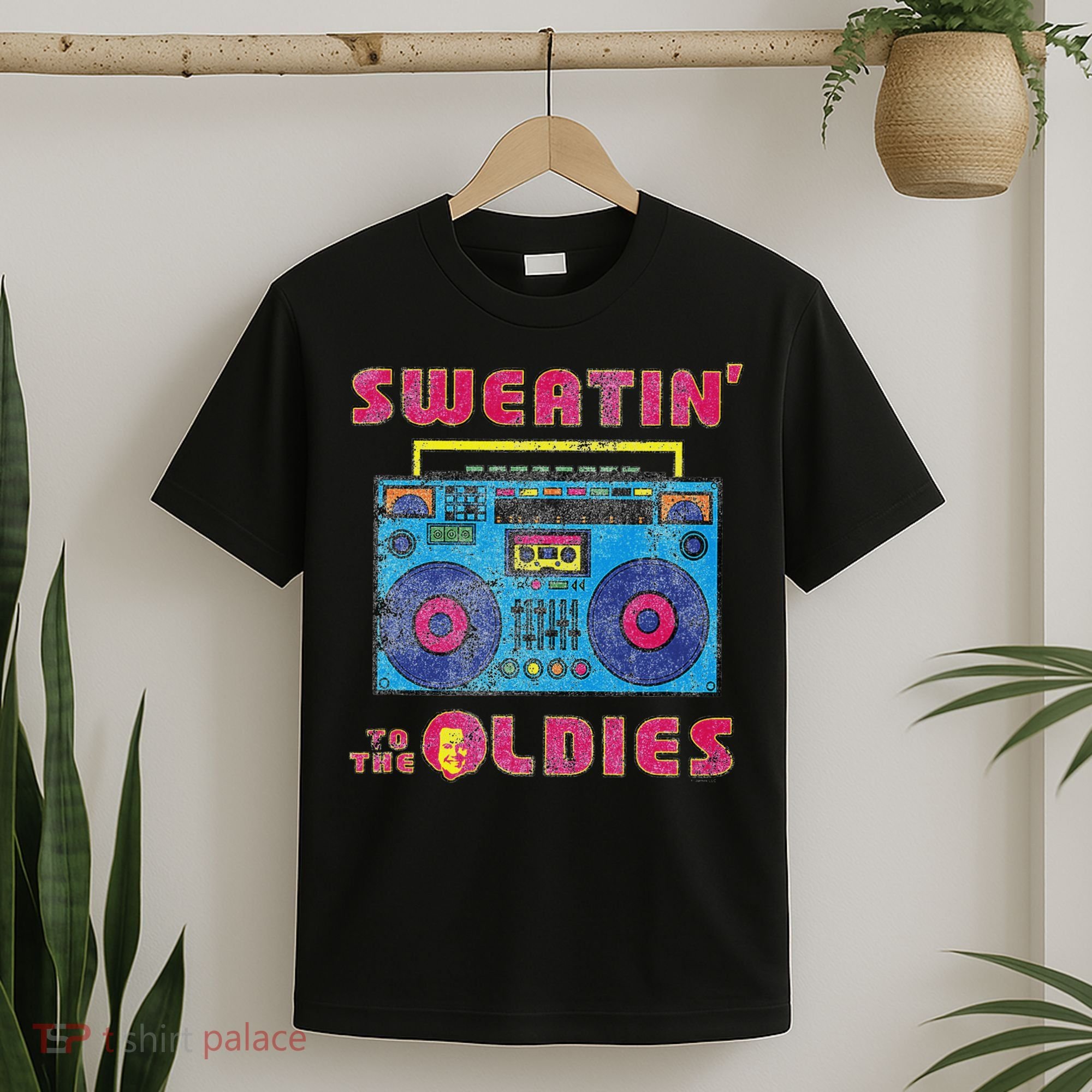 Sweatin To The Oldies Retro Boombox T-Shirt