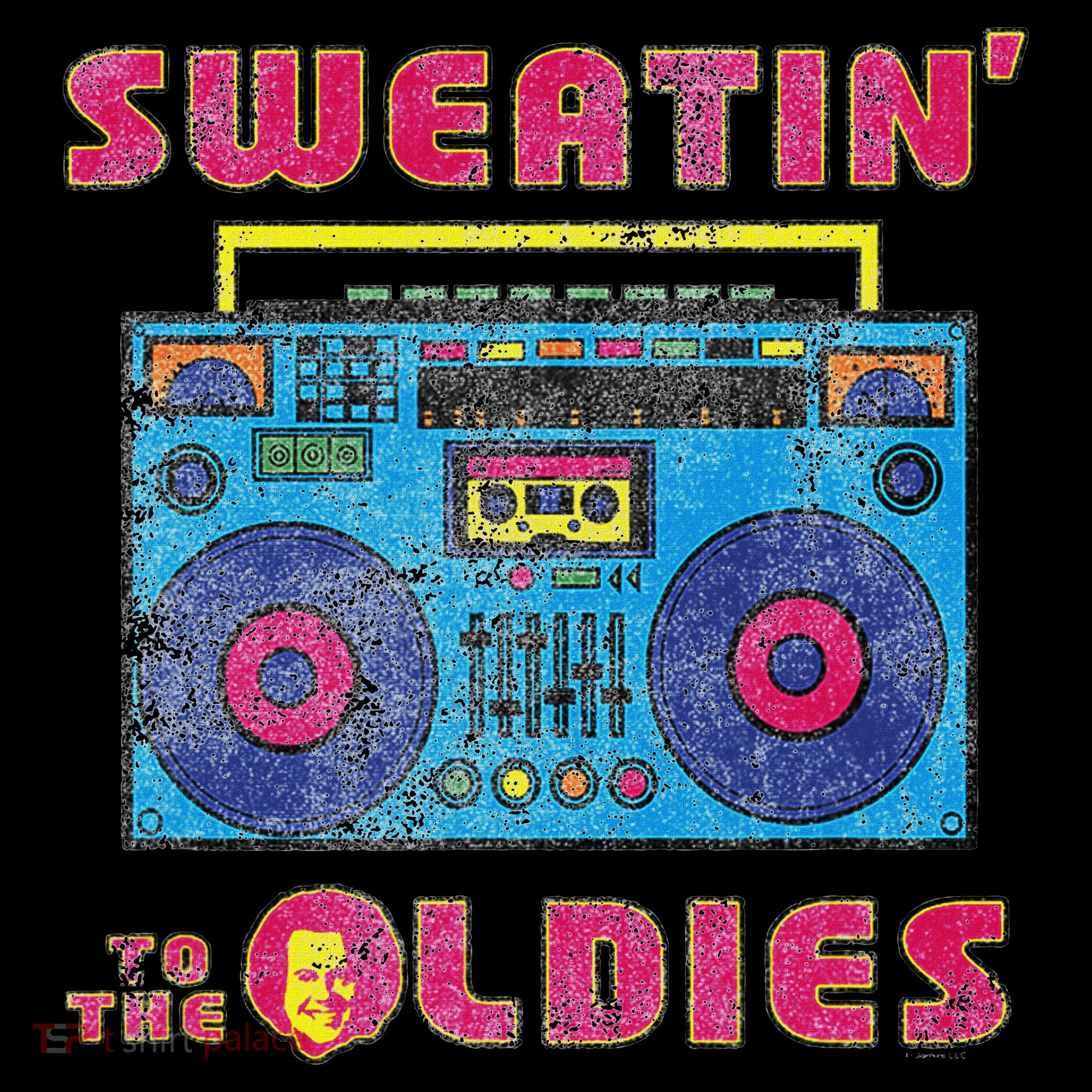 Sweatin To The Oldies Retro Boombox Women's Hoodie