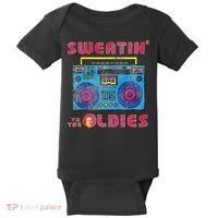Sweatin To The Oldies Retro Boombox Baby Bodysuit thumb 0