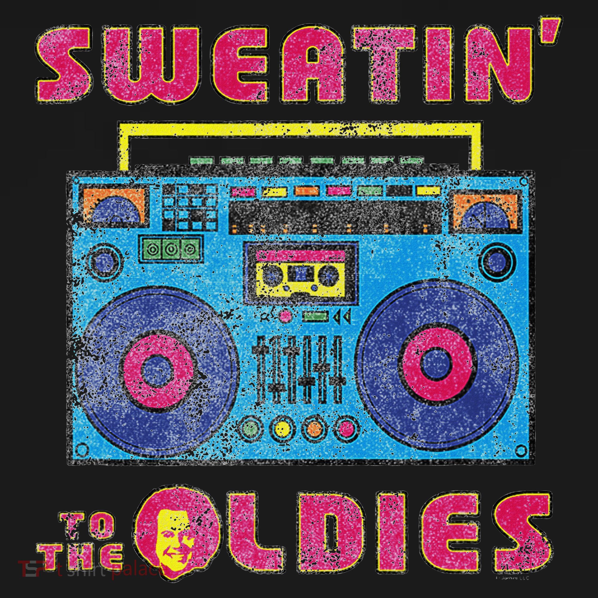 Sweatin To The Oldies Retro Boombox Baby Bodysuit