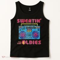 Sweatin To The Oldies Retro Boombox Tank Top thumb 2