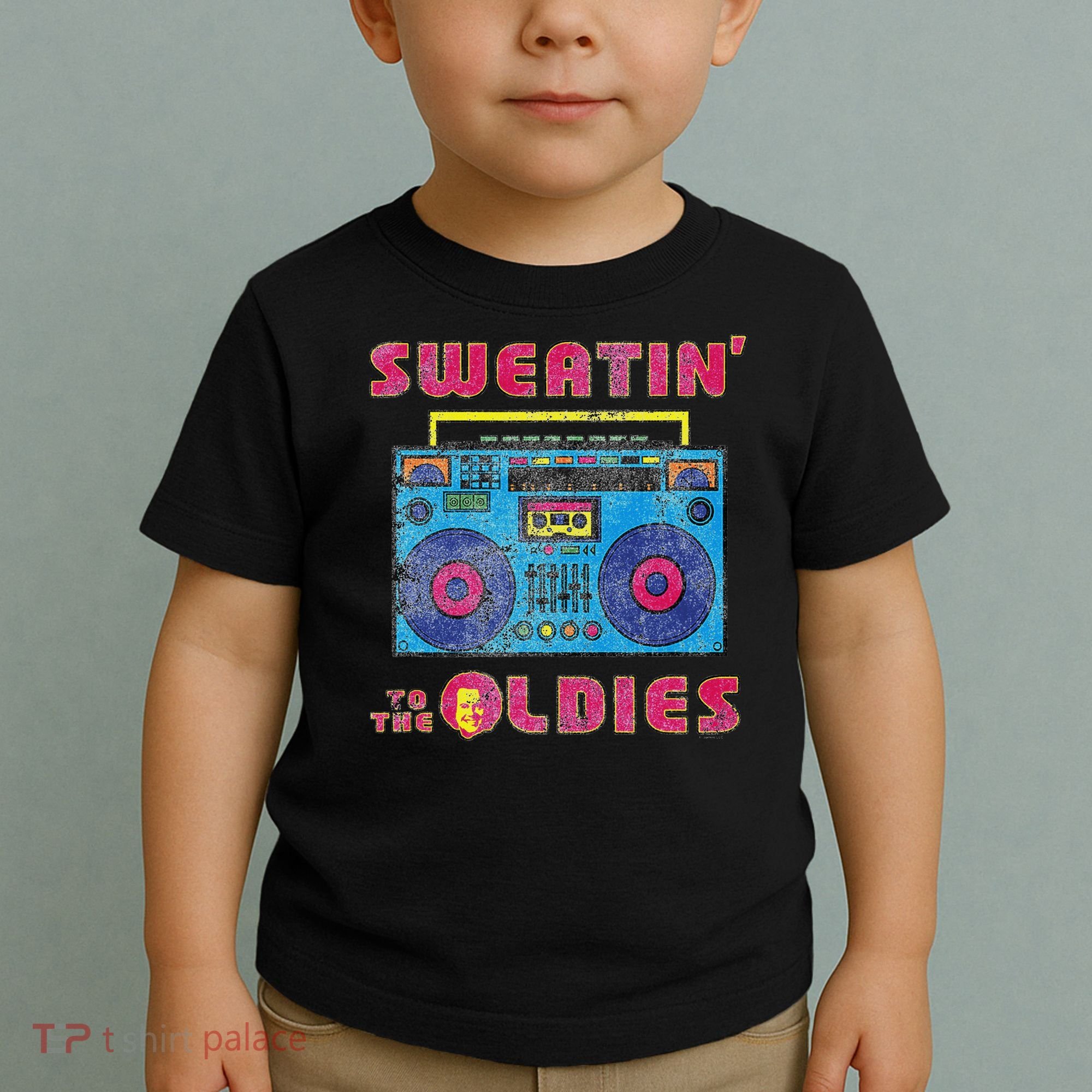 Sweatin To The Oldies Retro Boombox Toddler T-Shirt