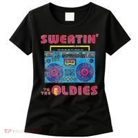Sweatin To The Oldies Retro Boombox Women's T-Shirt thumb 0
