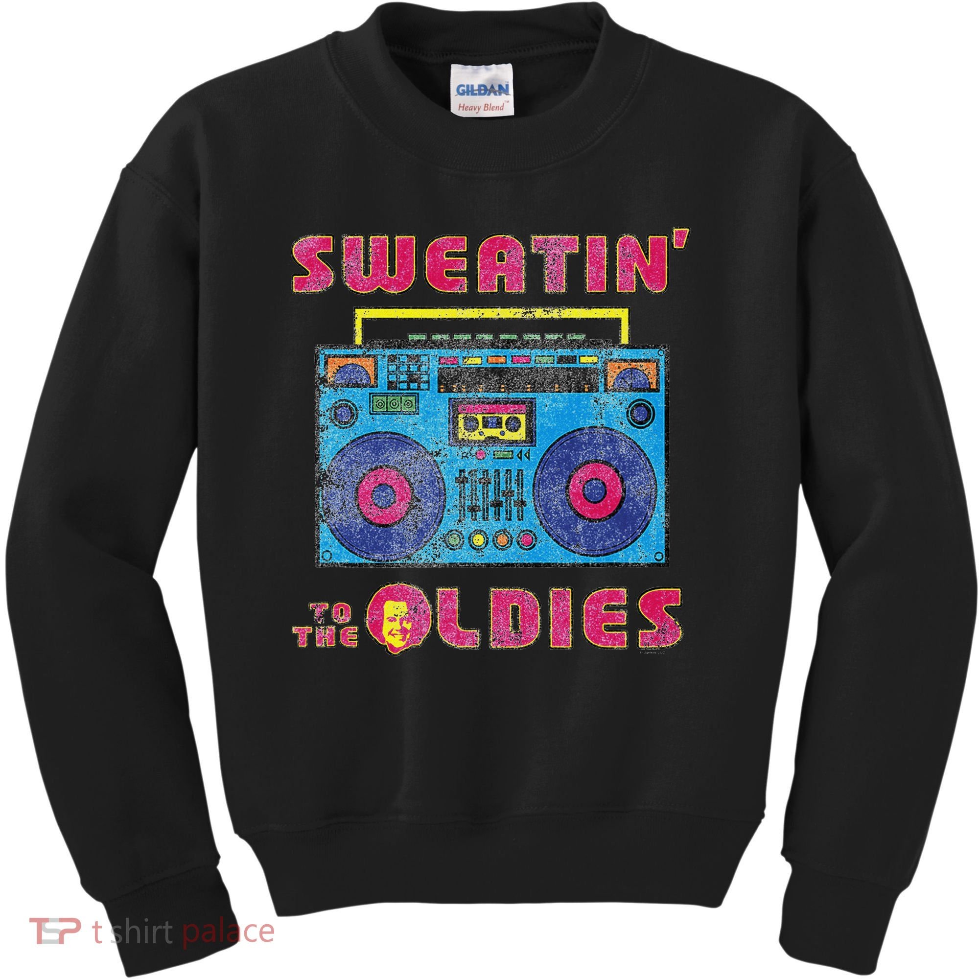 Sweatin To The Oldies Retro Boombox Kids Sweatshirt