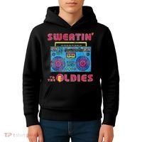 Sweatin To The Oldies Retro Boombox Kids Hoodie thumb 4