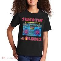 Sweatin To The Oldies Retro Boombox Kids T-Shirt thumb 2