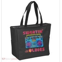 Sweatin To The Oldies Retro Boombox Tote Bag thumb 2