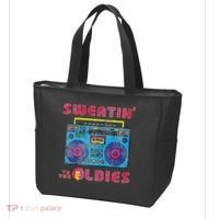 Sweatin To The Oldies Retro Boombox Tote Bag thumb 3