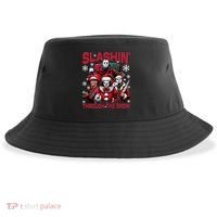Slasin Through The Snow Series Xmas Horror Christmas Merry Creep Sustainable Bucket Hat thumb 0