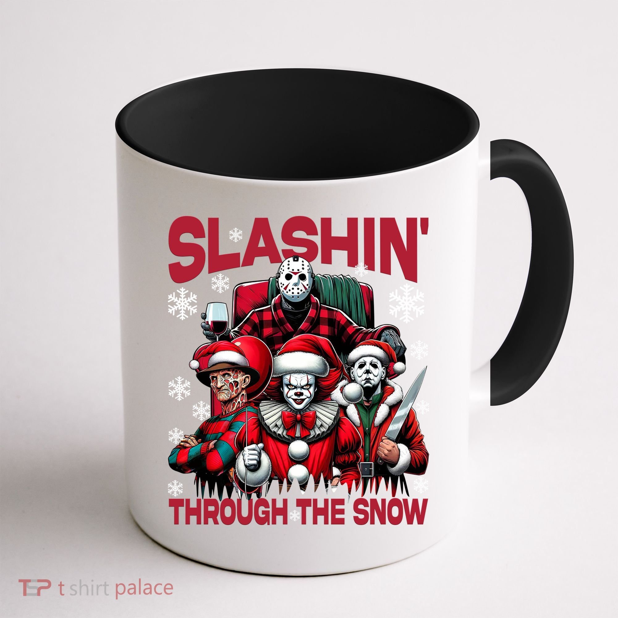 Slasin Through The Snow Series Xmas Horror Christmas Merry Creep Coffee Mug