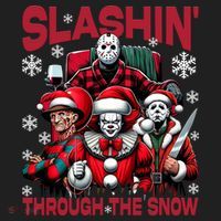 Slasin Through The Snow Series Xmas Horror Christmas Merry Creep Women's Dry Zone Grid Polo thumb 2