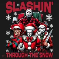 Slasin Through The Snow Series Xmas Horror Christmas Merry Creep Tall Sweatshirt thumb 2