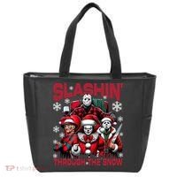 Slasin Through The Snow Series Xmas Horror Christmas Merry Creep Tote Bag thumb 0