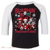 Slasin Through The Snow Series Xmas Horror Christmas Merry Creep Toddler Fine Jersey T-Shirt thumb 0