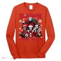 Slasin Through The Snow Series Xmas Horror Christmas Merry Creep Long Sleeve Shirt thumb 0