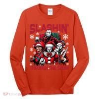 Slasin Through The Snow Series Xmas Horror Christmas Merry Creep Tall Long Sleeve Shirt thumb 0