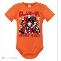Slasin Through The Snow Series Xmas Horror Christmas Merry Creep Baby Bodysuit thumb 0