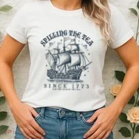 Spilling The Tea Since 1773 Women's T-Shirt thumb 2