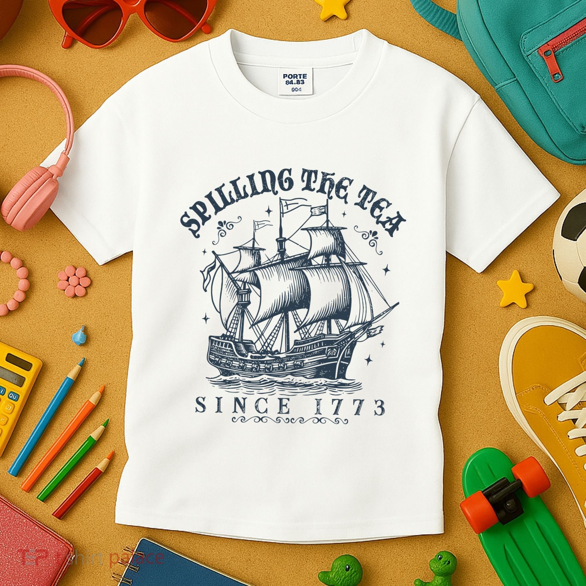 Spilling The Tea Since 1773 Kids T-Shirt