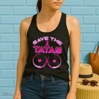 Save The Tatas Pink Ribbon Women's Tank Top thumb 2