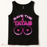 Save The Tatas Pink Ribbon Tank Top thumb 2