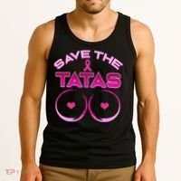 Save The Tatas Pink Ribbon Tank Top thumb 3
