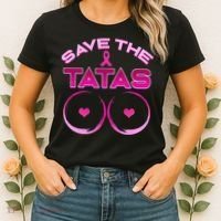 Save The Tatas Pink Ribbon Women's T-Shirt thumb 2