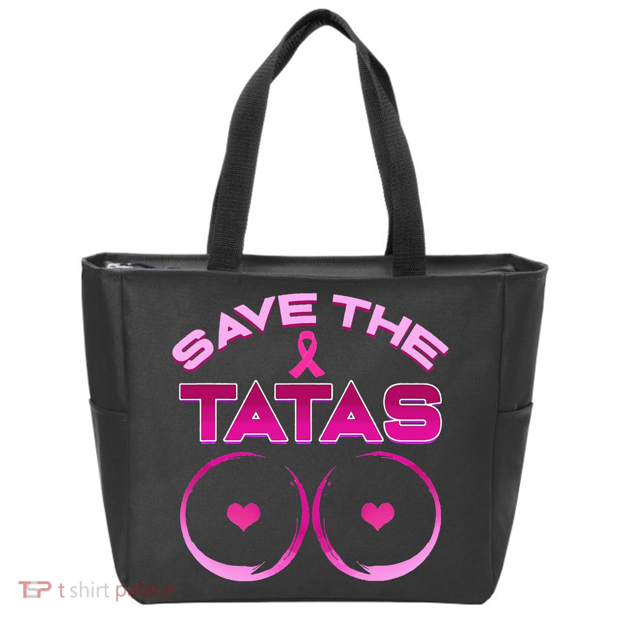 Save The Tatas Pink Ribbon Tote Bag