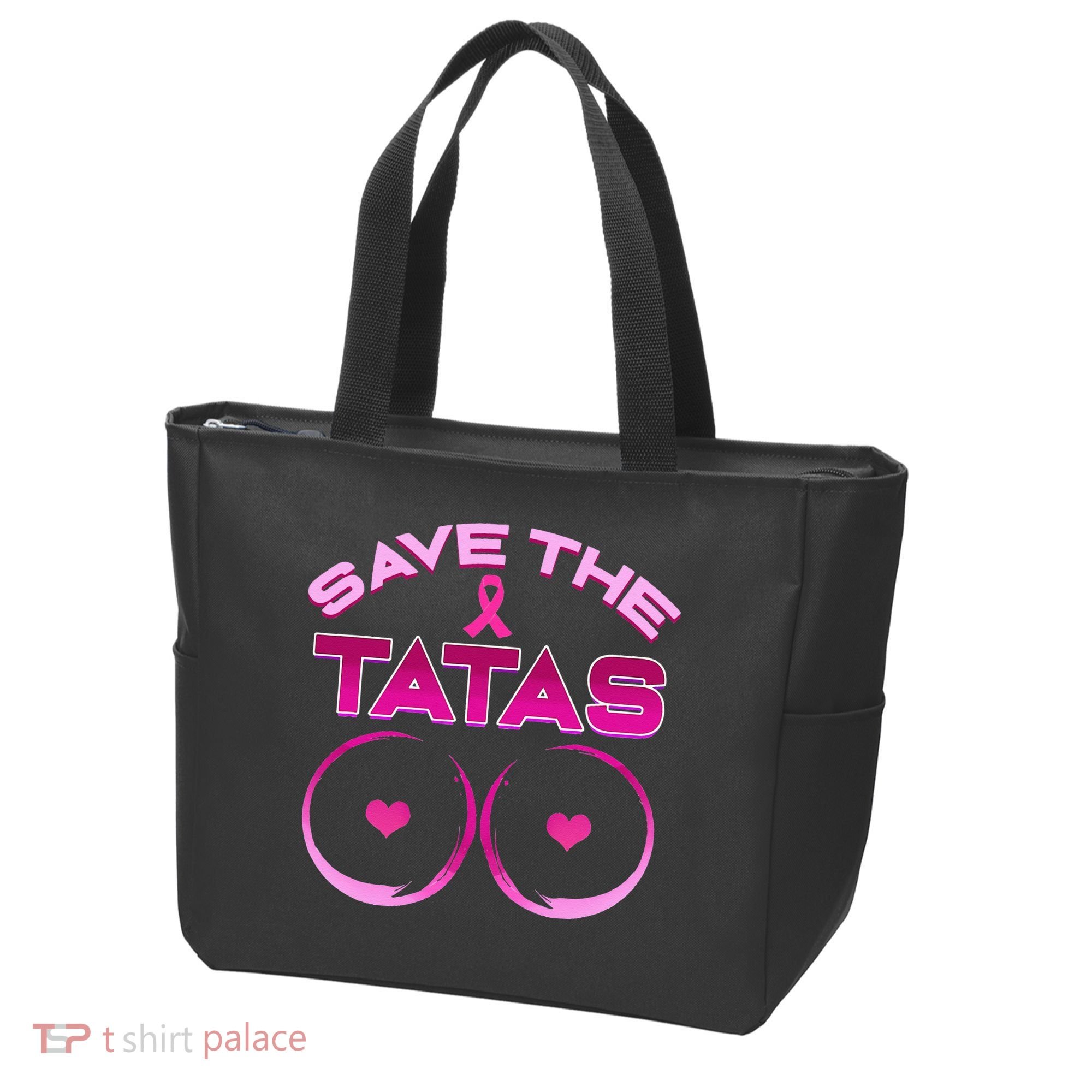 Save The Tatas Pink Ribbon Tote Bag