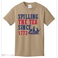 Spilling The Tea Since 1773 Kids T-Shirt thumb 0