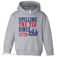 Spilling The Tea Since 1773 Toddler Hoodie thumb 0