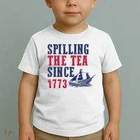 Spilling The Tea Since 1773 Toddler T-Shirt thumb 2