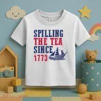 Spilling The Tea Since 1773 Toddler T-Shirt thumb 3