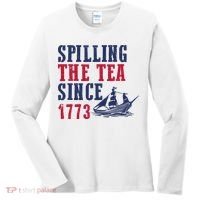 Spilling The Tea Since 1773 Women's Long Sleeve Shirt thumb 0