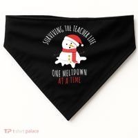 Surviving The Teacher Life One Meltdown At A Time USA-Made Doggie Bandana thumb 0