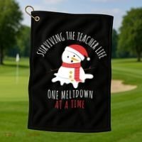Surviving The Teacher Life One Meltdown At A Time Golf Towel thumb 1
