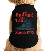 Spilling The Tea Since 1773 Patriotic History Teacher Doggie Tank thumb 0