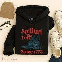 Spilling The Tea Since 1773 Patriotic History Teacher Hoodie thumb 4