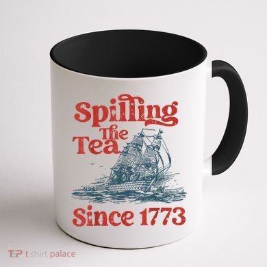 Spilling The Tea Since 1773 Patriotic History Teacher Coffee Mug back