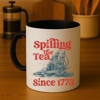 Spilling The Tea Since 1773 Patriotic History Teacher Coffee Mug thumb 4